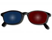 Red / Cyan Plastic 3D Glasses
